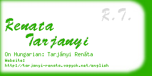 renata tarjanyi business card