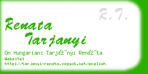 renata tarjanyi business card